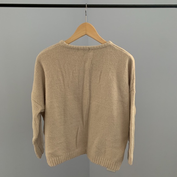 OAK + FORT - FUZZY KNIT SWEATER - Picture 2 of 2